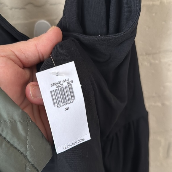 Old navy dress criss cross fit n flare stretch Chic Black Strappy 3x NWT - Picture 4 of 5